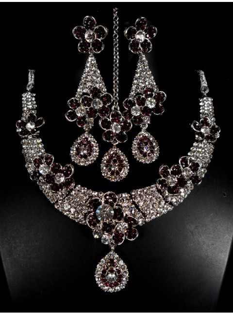 Rhodium Necklace Set